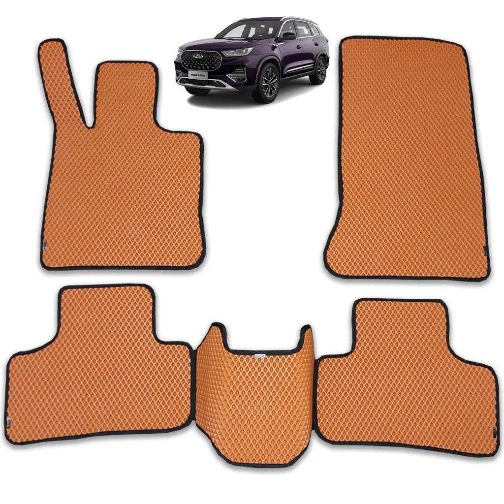 Bod Chery Tiggo 8 Pro Max 5 Koltuk 3D Havuzlu Paspas 2024-Sonrası Taba