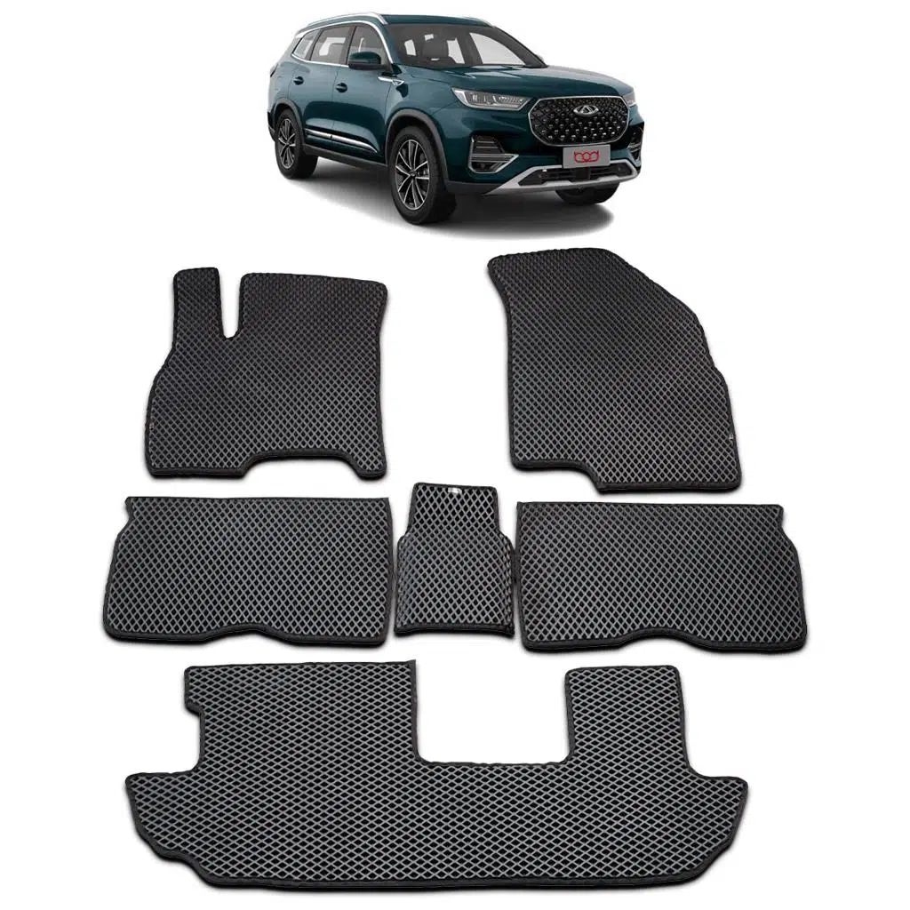 Bod Chery Tiggo 8 Pro Max 7 Koltuk 3D Havuzlu Paspas 2024-Sonrası Siyah