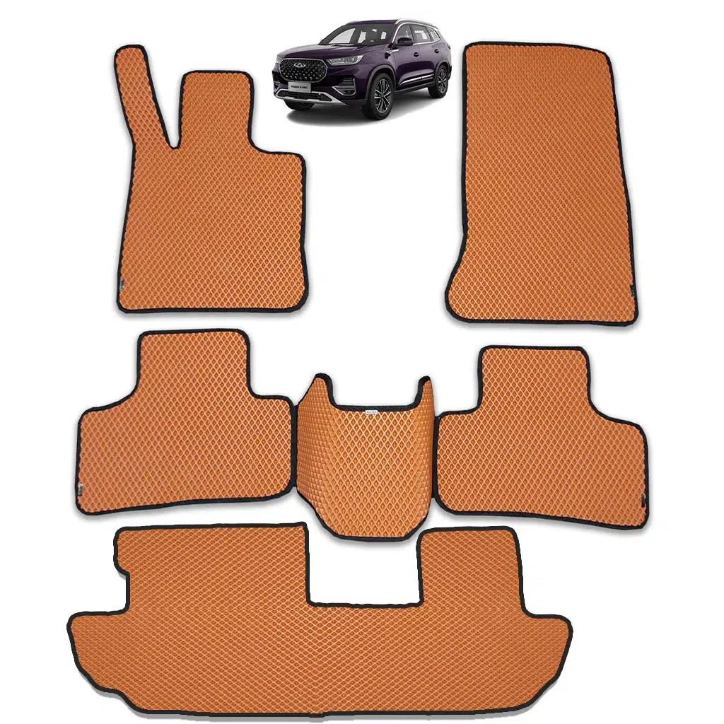 Bod Chery Tiggo 8 Pro Max 7 Koltuk 3D Havuzlu Paspas 2024-Sonrası Taba