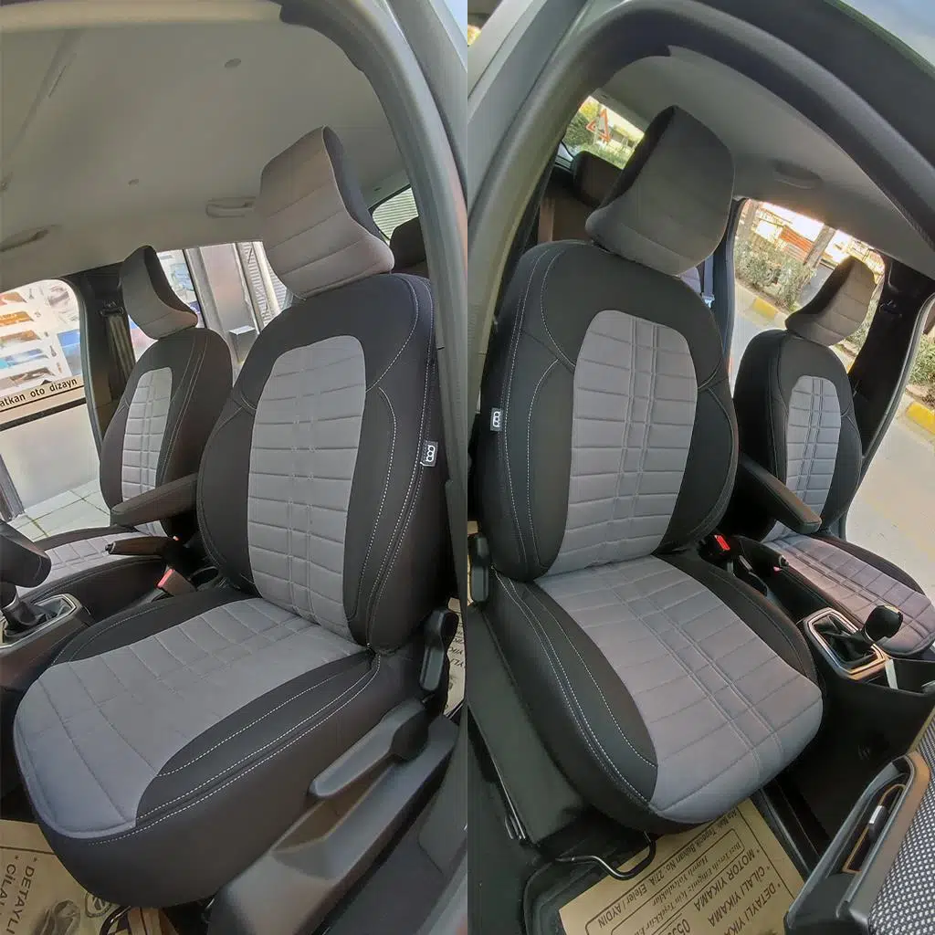 Bod Dacia Sandero Araca Özel Oto Koltuk Kılıfı Alinda Füme-Siyah 2021-Sonrası