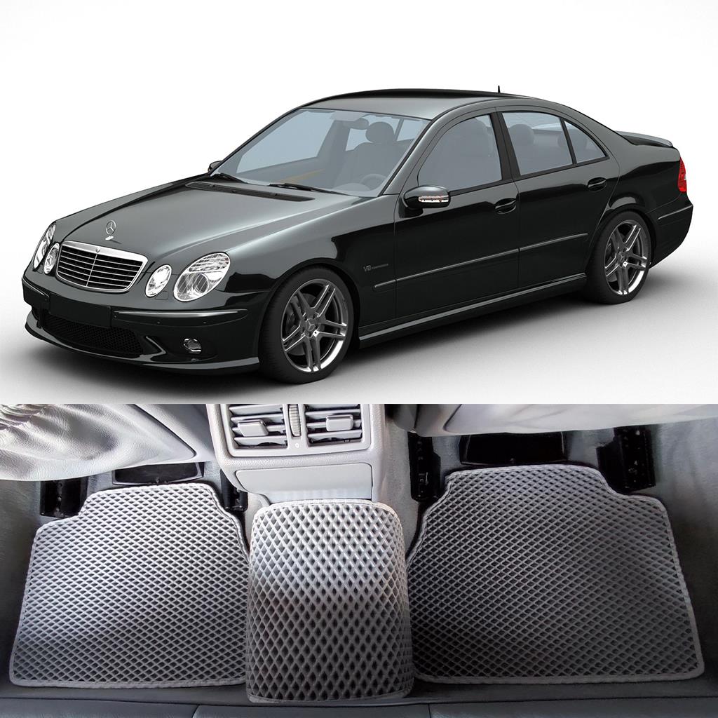 Bod Mercedes E Serisi W210-W211 3D Havuzlu Paspas 1996-2009 Gri