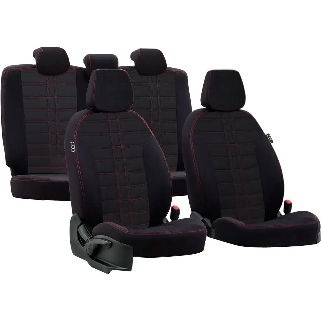 Bod Renault Duster Benzin/Lpg Araca Özel Oto Koltuk Kılıfı Alinda 2024-Sonrası SiyahKırmızı