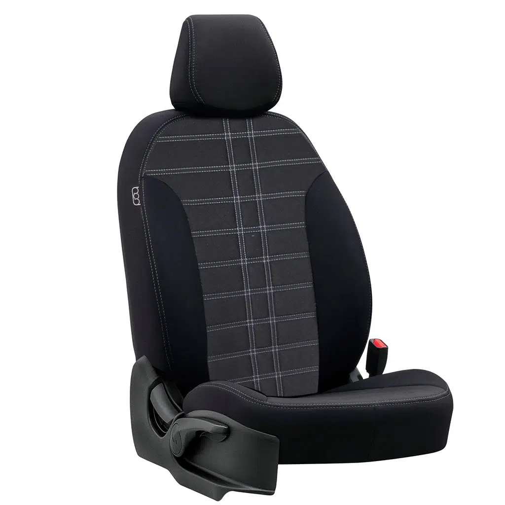 Bod Skoda Karoq Araca Özel Oto Koltuk Kılıfı Alinda 2018-Sonrası SiyahGri