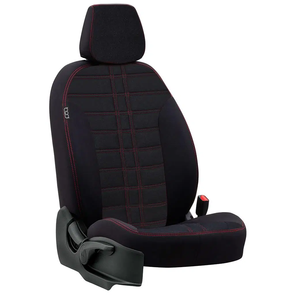 Bod Skoda Karoq Araca Özel Oto Koltuk Kılıfı Alinda 2018-Sonrası SiyahKırmızı