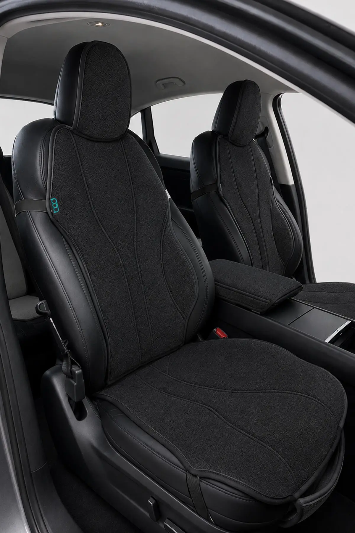 Bod Tesla Model Y Juniper Tay Tüyü Cepli Koltuk Koruyucu Kılıf Latmos Serisi 2025-Sonrası - Siyah
