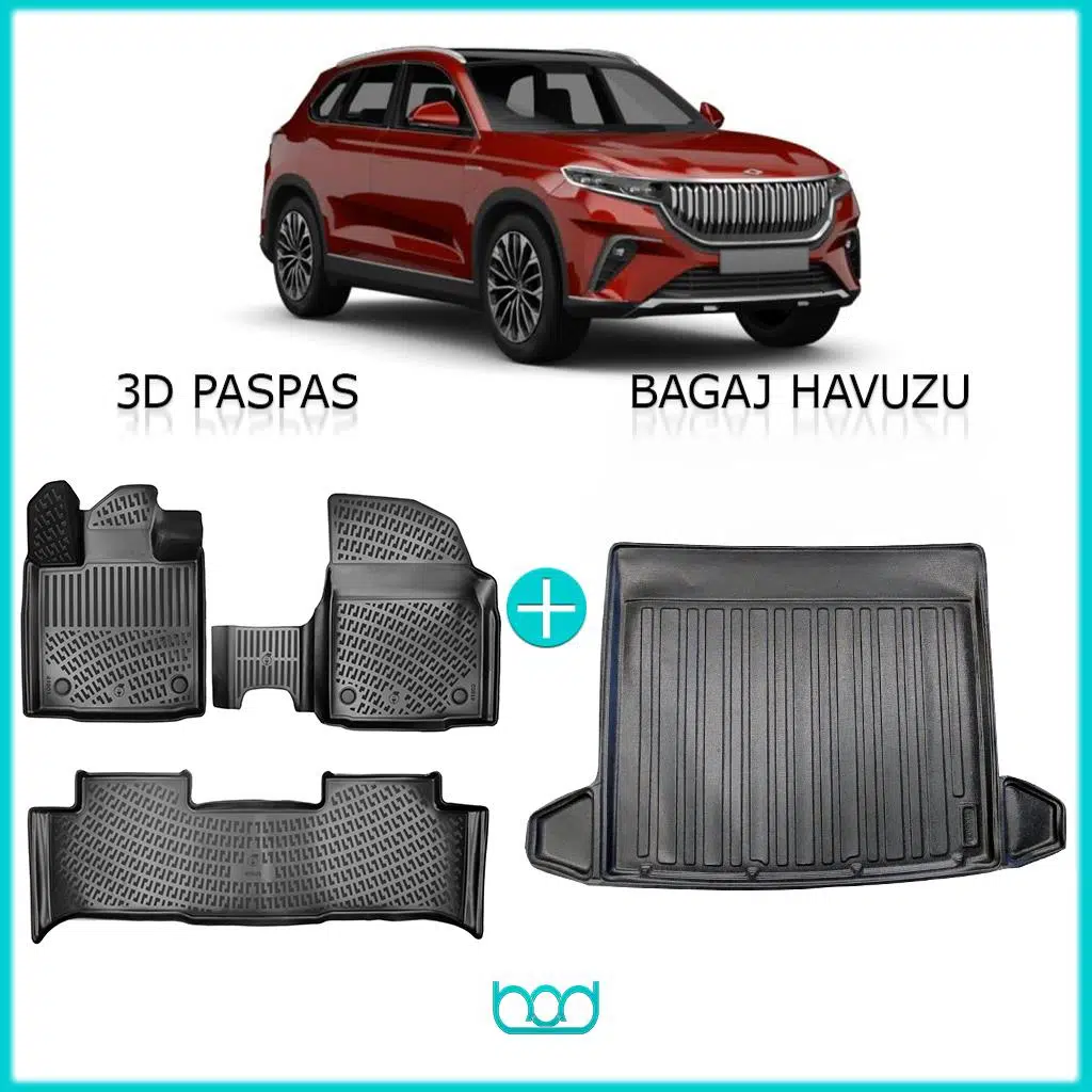 Bod Togg T10X 3D Havuzlu Paspas ve Bagaj Havuzu Seti