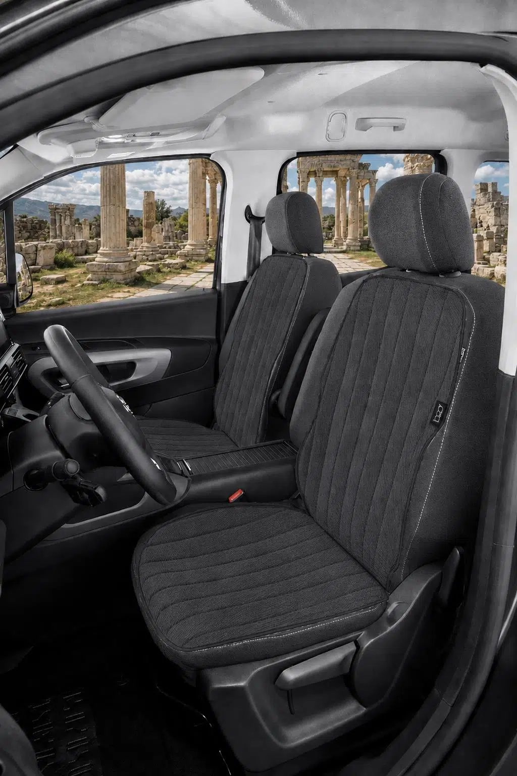 Bod Toyota Proace City Oto Koltuk Koruyucu Kılıf 2019-Sonrası Bafa Serisi - Füme
