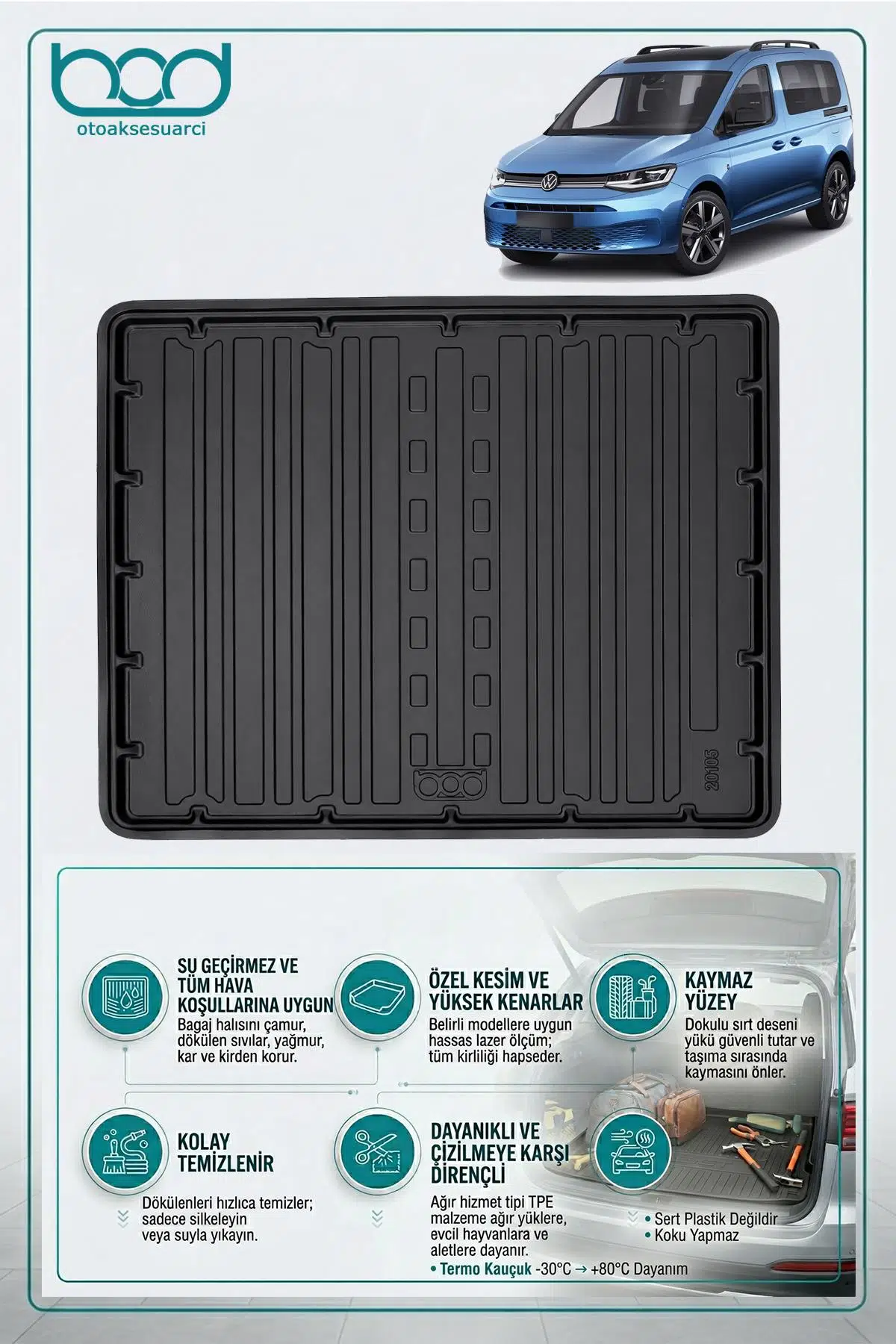 Bod Volkswagen Caddy Bagaj Havuzu 2021 ve Sonrası