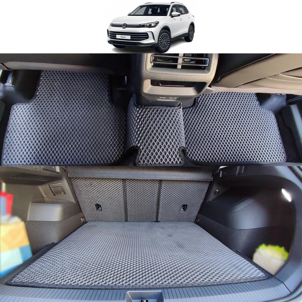 Bod Volkswagen Tiguan 3D Havuzlu Paspas ve Bagaj Havuzu Seti 2024-Sonrası 10 Parça
