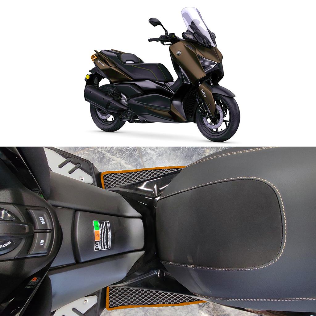 Bod Yamaha XMAX/Tech MAX 250 Motor 3D Havuzlu Paspas Siyah-Fitil Rengi Taba