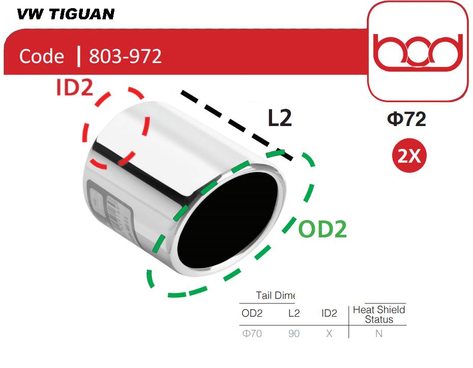 Egzoz Ucu 803-972 Tiguan