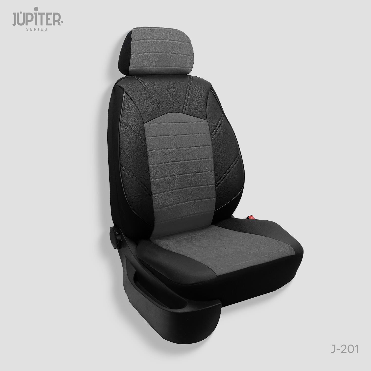 Universal Jüpiter Serisi Oto Koltuk Kılıf Füme-Siyah